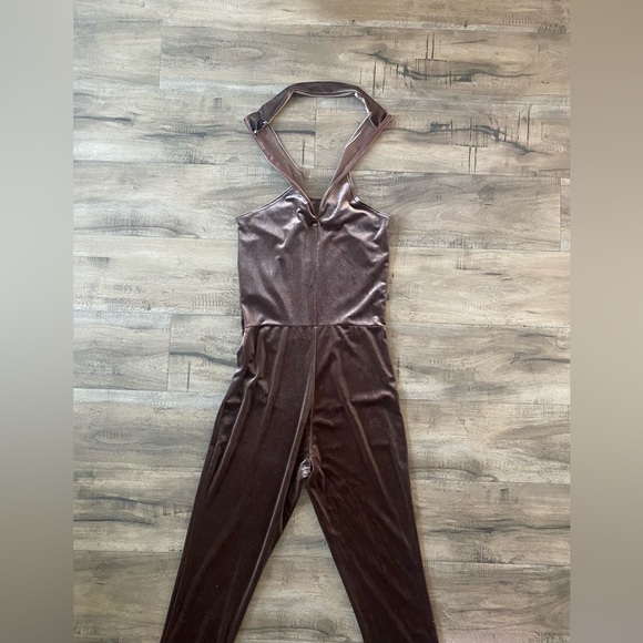 L.A. Baby Jumpsuit - Coco Suede One Piece Fashion Sleeve Less Attached Choker - Picture 9 of 11